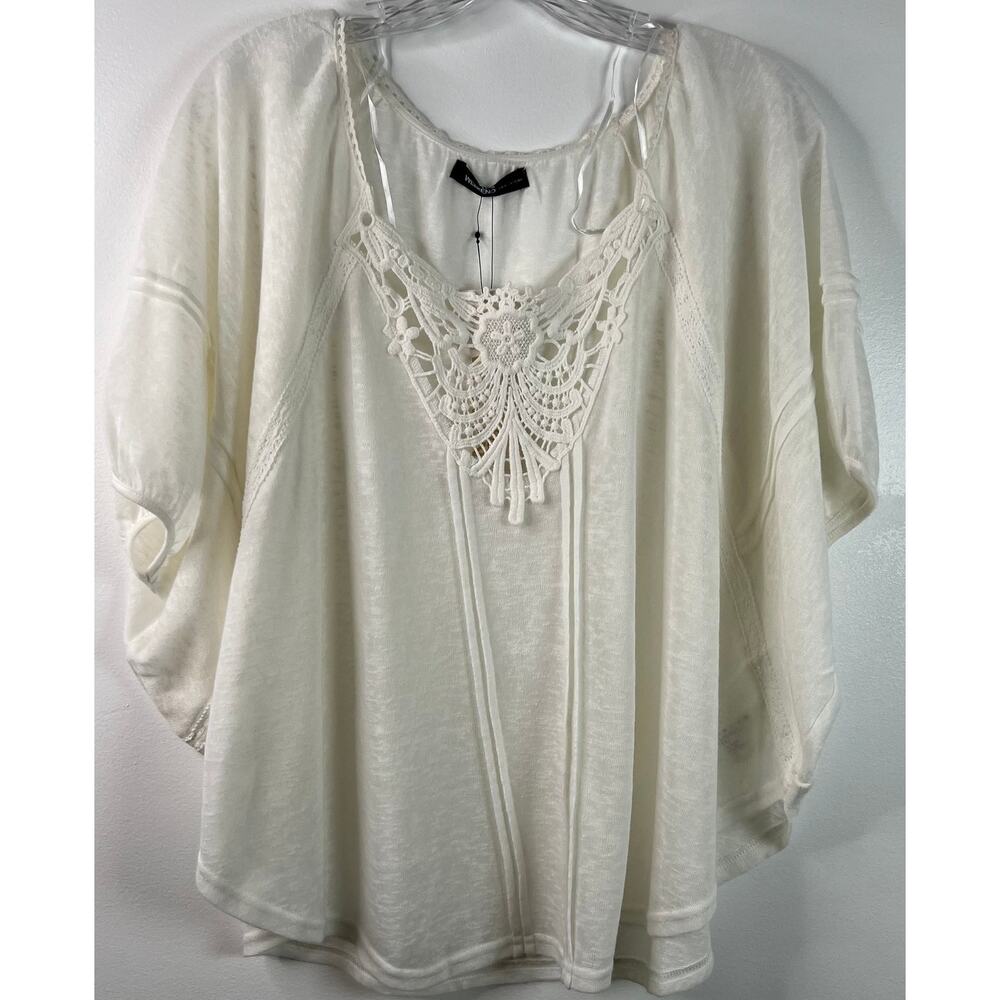Etam Weekend NWT Women's Casual Oversized Sheer Blouse Dolman Sleeves Size 8/Med